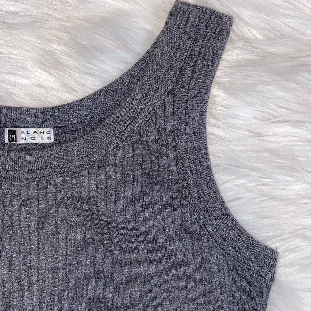 Blanc Noir Ribbed Tank Top Gray - Picture 3 of 7